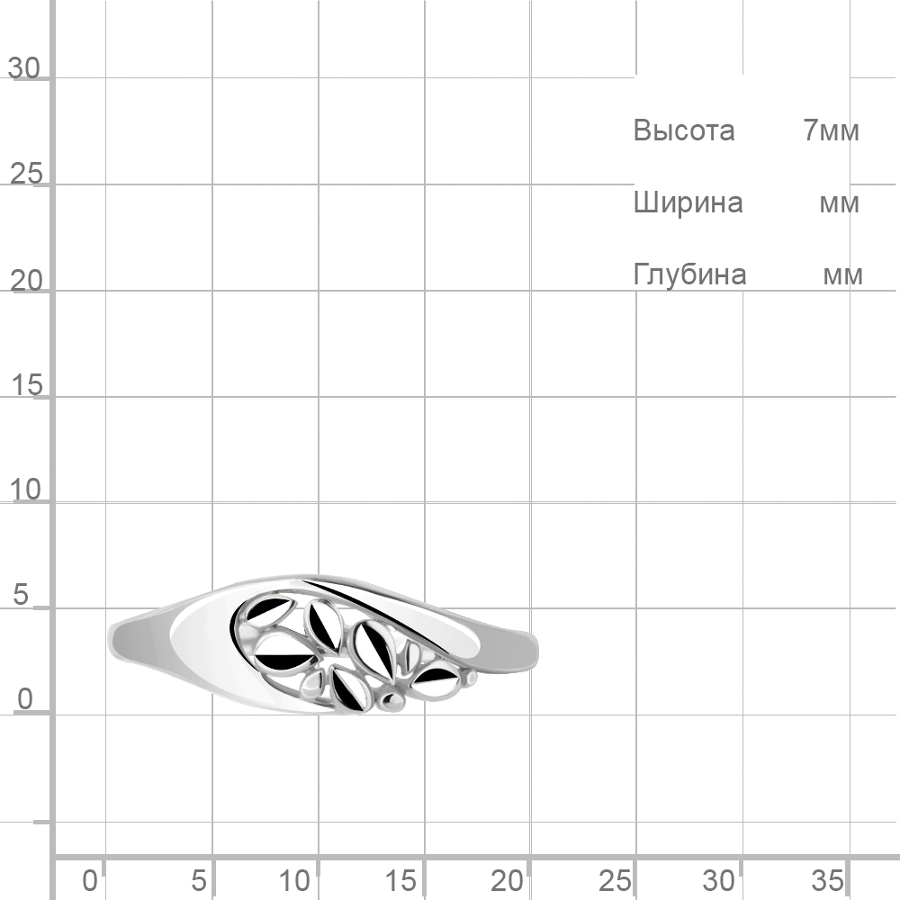 Кольцо Аквамарин - Серебро 925 (арт. 54710.5)
