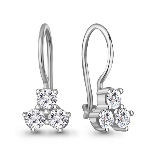 Серьги Аквамарин - Серебро 925, Фианит (арт. 400994А.5)