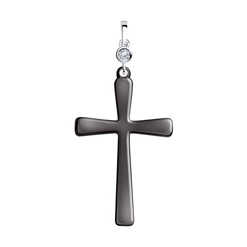 Подвеска SOKOLOV - Серебро 925, Керамика, Фианит (арт. 94032504)