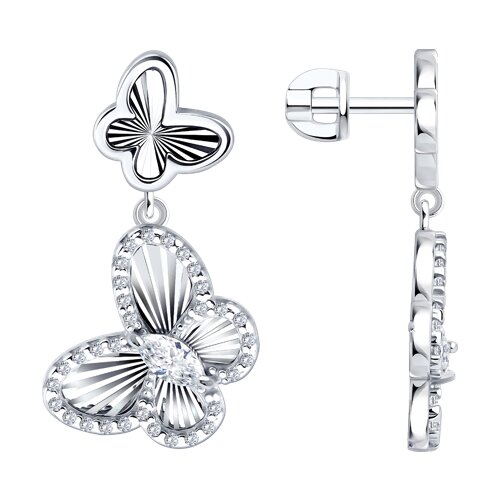 Серьги SOKOLOV - Серебро 925, Фианит (арт. 94027724)