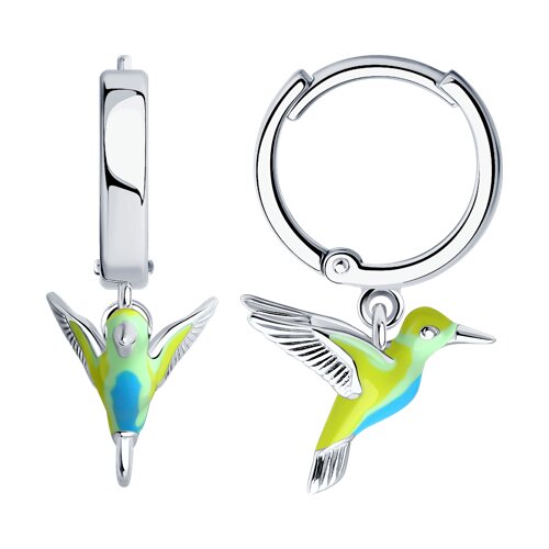 Серьги SOKOLOV - Серебро 925, Эмаль (арт. 94025987)