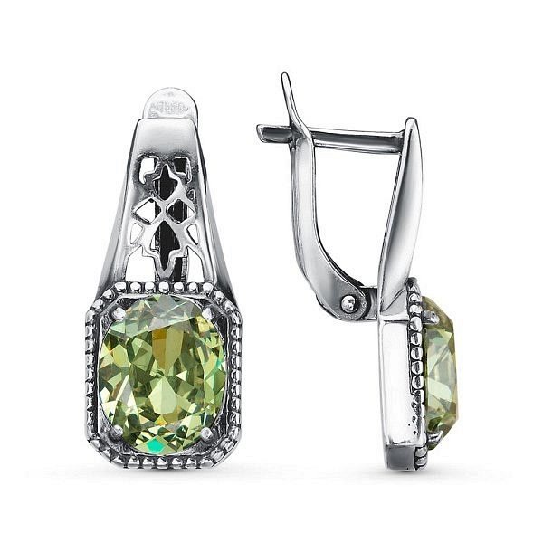 Серьги Красная пресня - Серебро 925, Фианит (арт. 33814044-15)