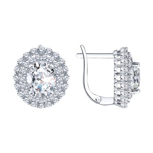 Серьги SOKOLOV - Серебро 925, Фианит (арт. 94027627-91)