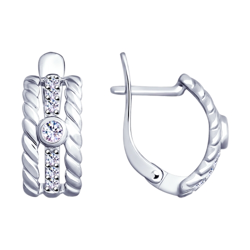 Серьги SOKOLOV - Серебро 925, Фианит (арт. 94022819)