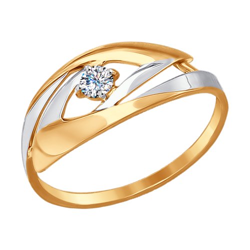 Кольцо SOKOLOV - Золото 375, Фианит (арт. 017236-4)