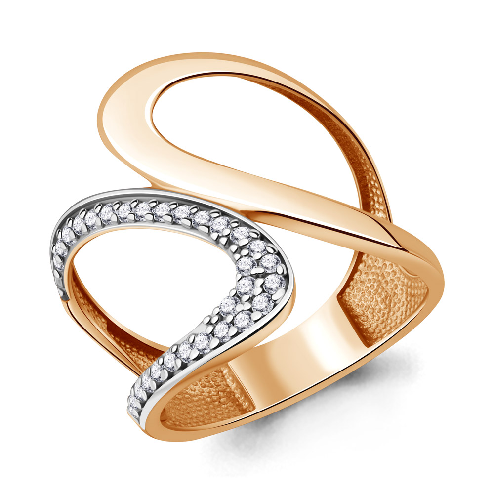 Кольцо Аквамарин - Серебро 925, Фианит (арт. 600519А.6)