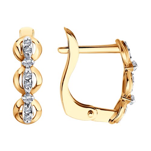 Серьги SOKOLOV - Золото 585, Фианит (арт. 0200804)