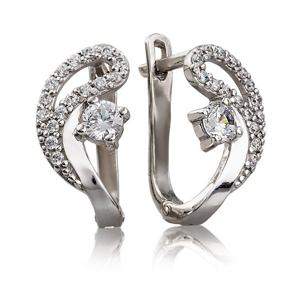 Серьги Галатея - Серебро 925, Фианит (арт. 3213.1)