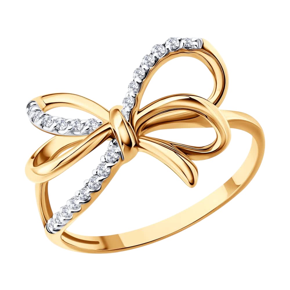 Кольцо SOKOLOV - Золото 585, Фианит (арт. 019838)