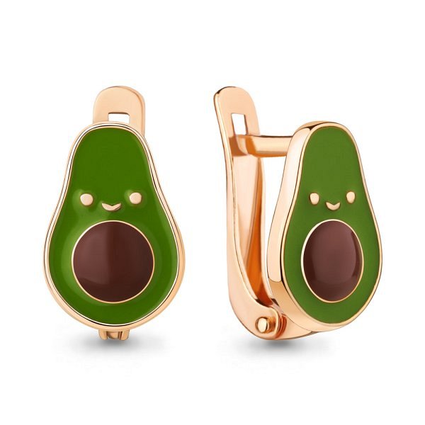 Серьги Аквамарин - Серебро 925, Эмаль (арт. 34146.6)