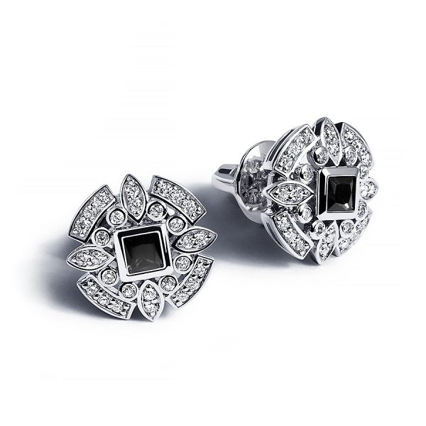 Серьги Platinum Lab. - Платина 950 (арт. ПС-275Ч-01)