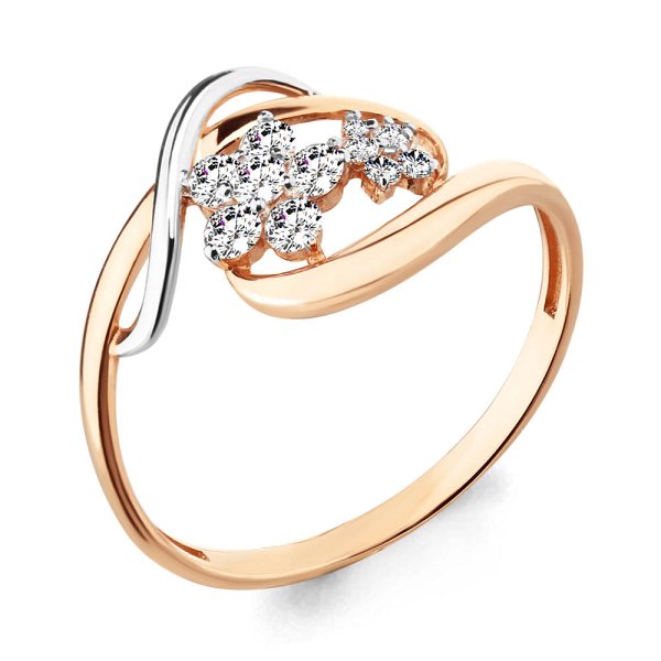 Кольцо Аквамарин - Серебро 925, Фианит (арт. 68004А.6)