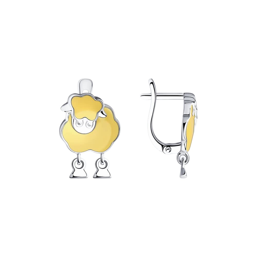 Серьги SOKOLOV - Серебро 925, Эмаль (арт. 94024840)