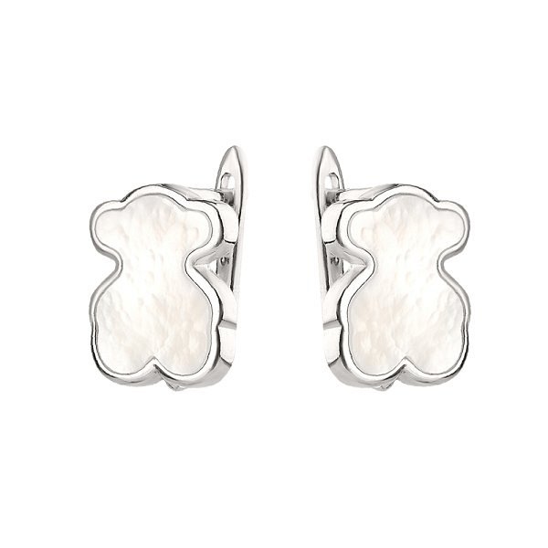 Серьги Фиделис - Сталь, Перламутр (арт. T04E-Rd)