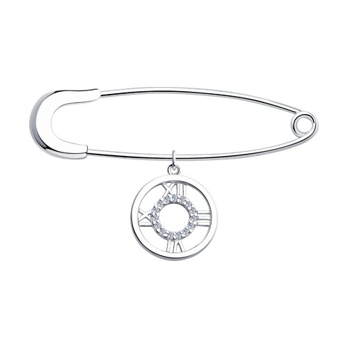 Булавка SOKOLOV - Серебро 925, Фианит (арт. 94040150)