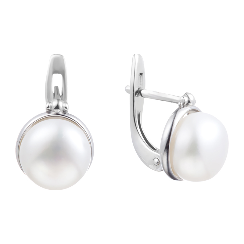 Серьги Мастер Клио - Серебро 925, Жемчуг культивированный (арт. 24С0570КС)
