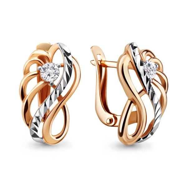 Серьги Аквамарин - Золото 375, Фианит (арт. 46514.8)