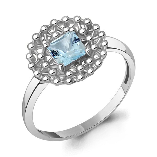 Кольцо Аквамарин - Серебро 925, Топаз (арт. 6694102.5)
