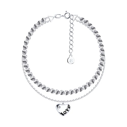 Браслет SOKOLOV - Серебро 925, Фианит, Эмаль (арт. 94050410)