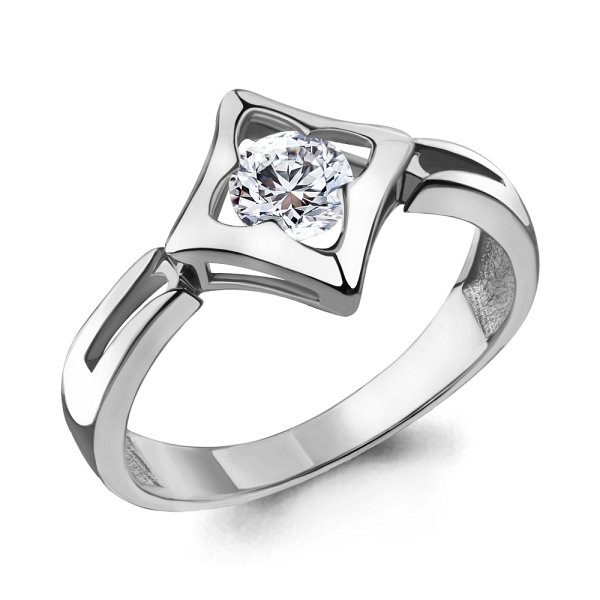 Кольцо Аквамарин - Серебро 925, Фианит (арт. 68549.5)