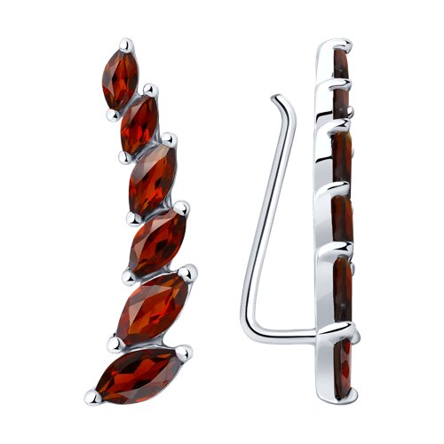 Серьги SOKOLOV - Серебро 925, Гранат (арт. 92021349)