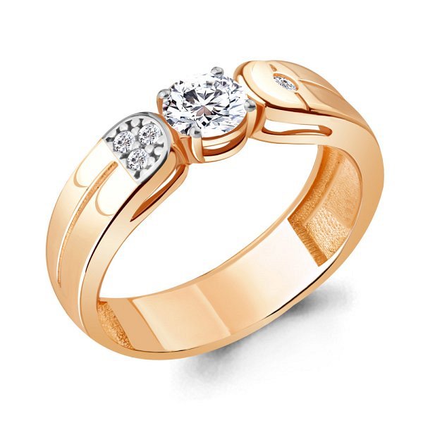 Кольцо Аквамарин - Серебро 925, Фианит (арт. 68629А.6)