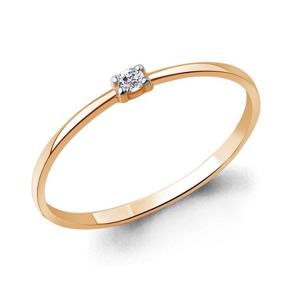 Кольцо Аквамарин - Золото 375, Фианит (арт. 600680.8)