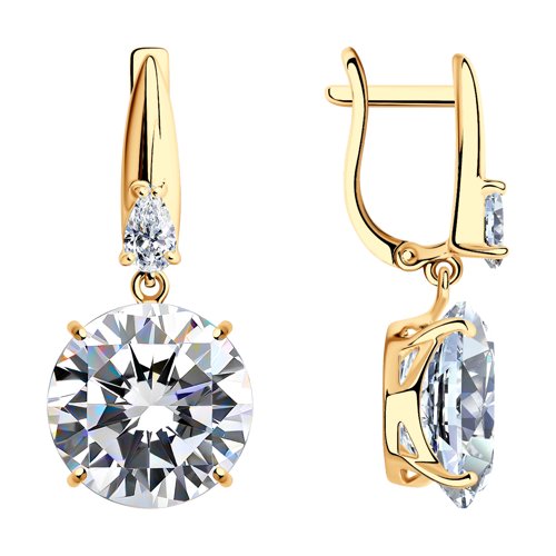 Серьги SOKOLOV - Серебро 925, Фианит (арт. 93021137)