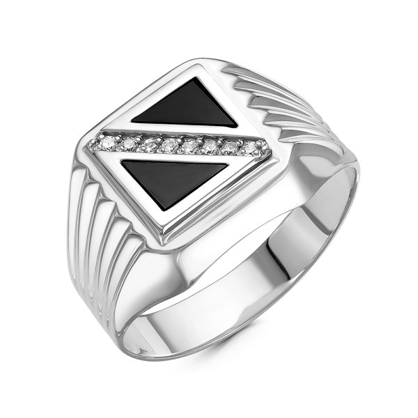 Кольцо Иллада - Серебро 925, Фианит (арт. с040585)