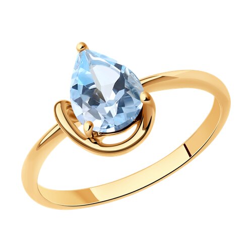 Кольцо Diamant - Золото 585, Топаз, Фианит (арт. 51-310-01560-2)