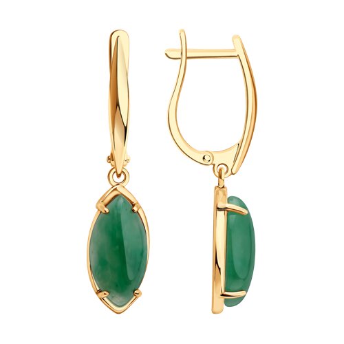 Серьги SOKOLOV - Серебро 925, Жадеит (арт. 83020490)