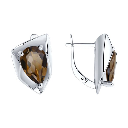 Серьги SOKOLOV - Серебро 925, Раухтопаз (арт. 92022327)