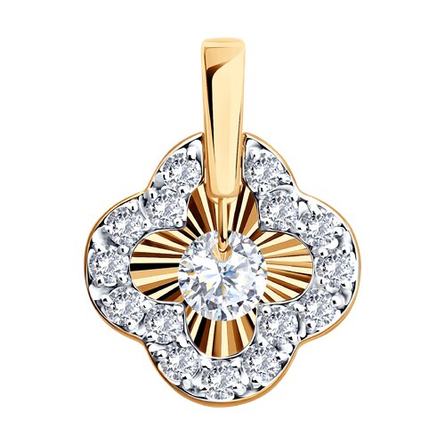 Подвеска SOKOLOV - Золото 585, Фианит (арт. 036908)