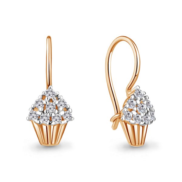 Серьги Аквамарин - Серебро 925, Фианит (арт. 49204А.6)