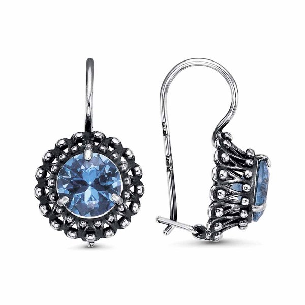 Серьги Красная пресня - Серебро 925, Шпинель (арт. 33810952-14)