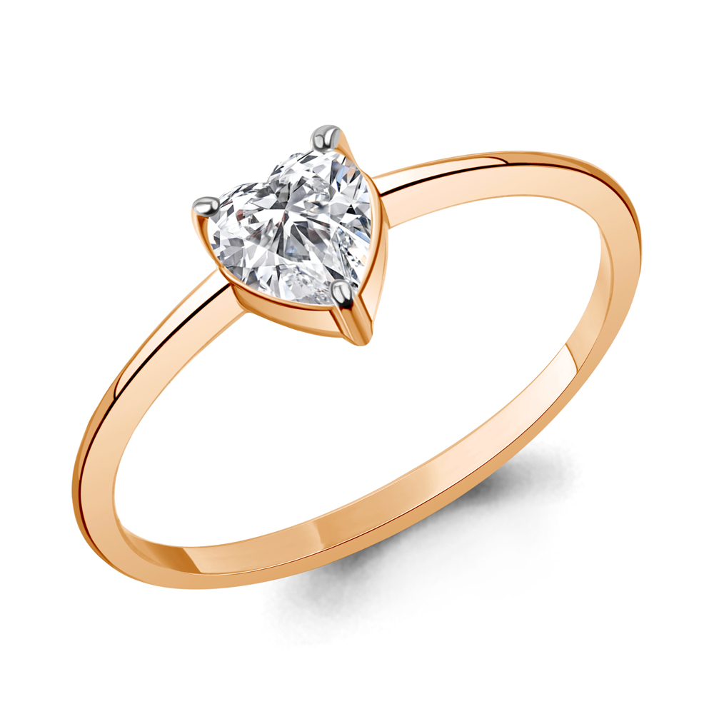 Кольцо Аквамарин - Серебро 925, Фианит (арт. 600303.6)