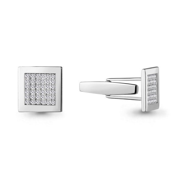 Запонки Аквамарин - Серебро 925, Фианит (арт. 72519А.5)