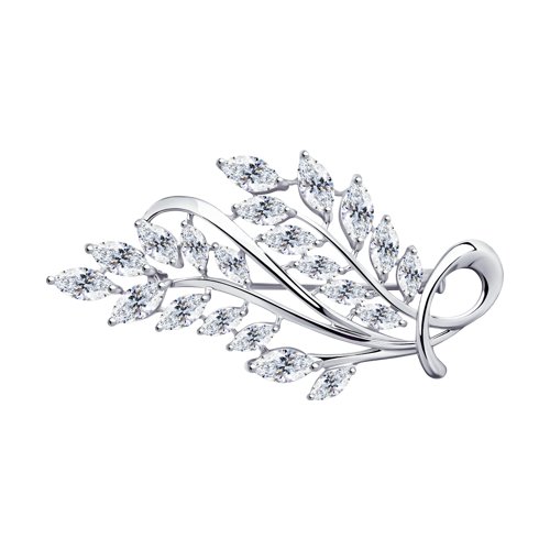 Брошь Diamant - Серебро 925, Фианит (арт. 94-140-00485-1)