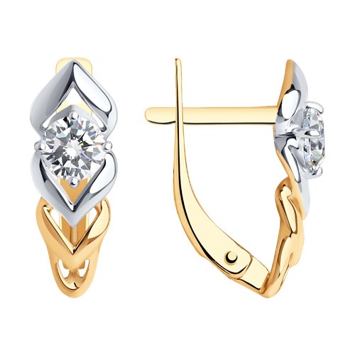 Серьги SOKOLOV - Золото 375, Фианит (арт. 027233-4)