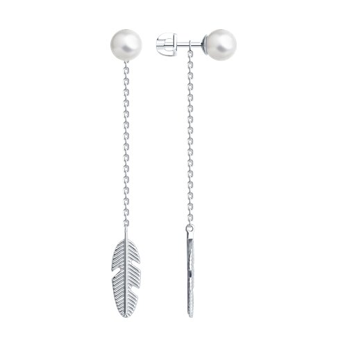 Серьги SOKOLOV - Серебро 925, Жемчуг имитация (арт. 94026702)