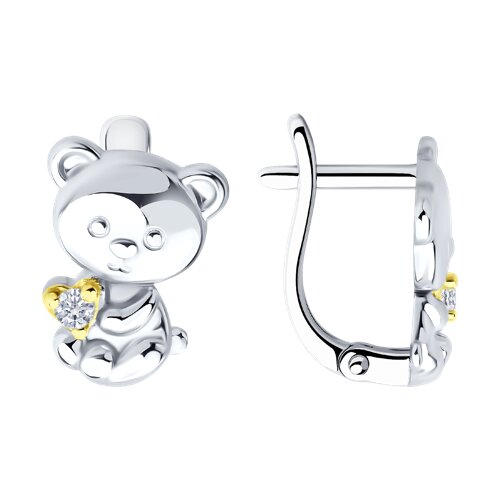 Серьги SOKOLOV - Серебро 925, Фианит (арт. 94027004)