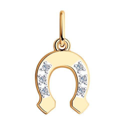 Подвеска SOKOLOV - Золото 585, Фианит (арт. 034845)