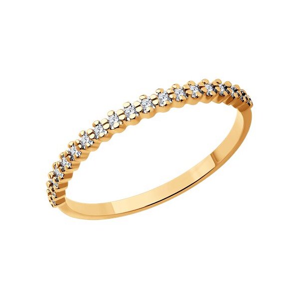 Кольцо SOKOLOV - Золото 585, Фианит (арт. 019107)