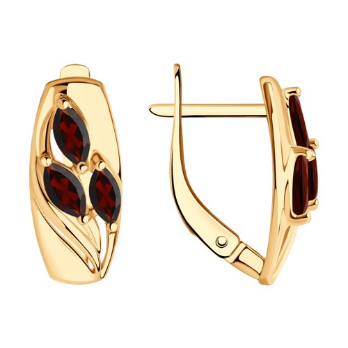 Серьги SOKOLOV - Золото 375, Гранат (арт. 37727491)