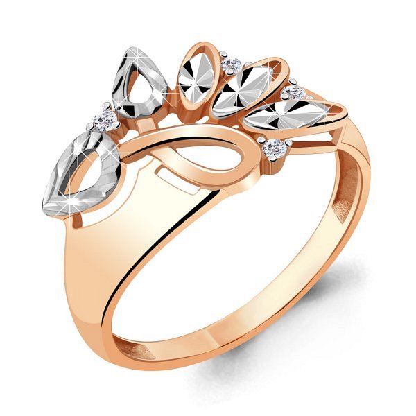 Кольцо Аквамарин - Серебро 925, Фианит (арт. 68855А.6)