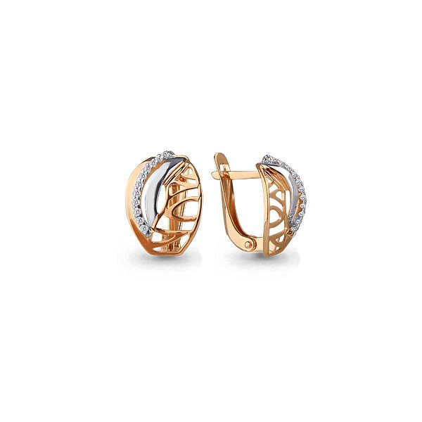 Серьги Аквамарин - Золото 375, Фианит (арт. 45435А.8)