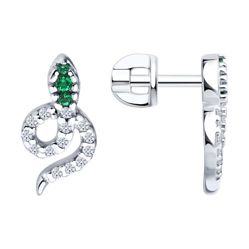 Серьги SOKOLOV - Серебро 925, Фианит (арт. 94027102)