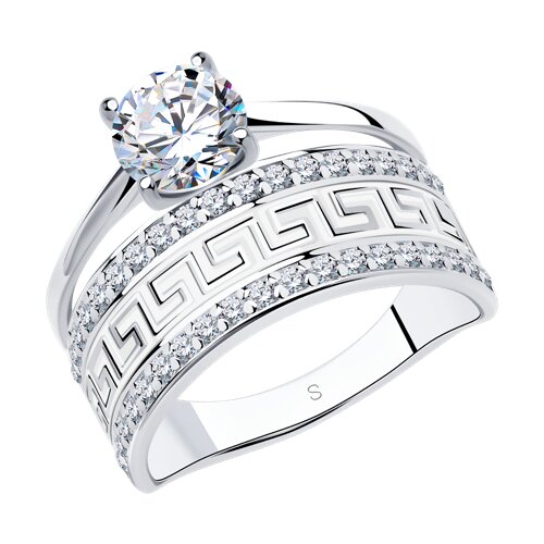 Кольцо SOKOLOV - Серебро 925, Фианит, Эмаль (арт. 94011132)