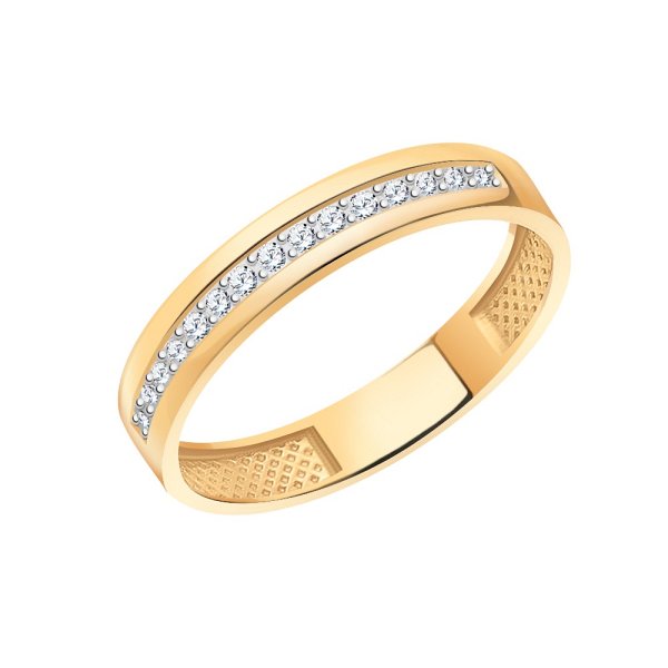 Кольцо Атолл - Золото 585, Бриллиант (арт. 1901бр)