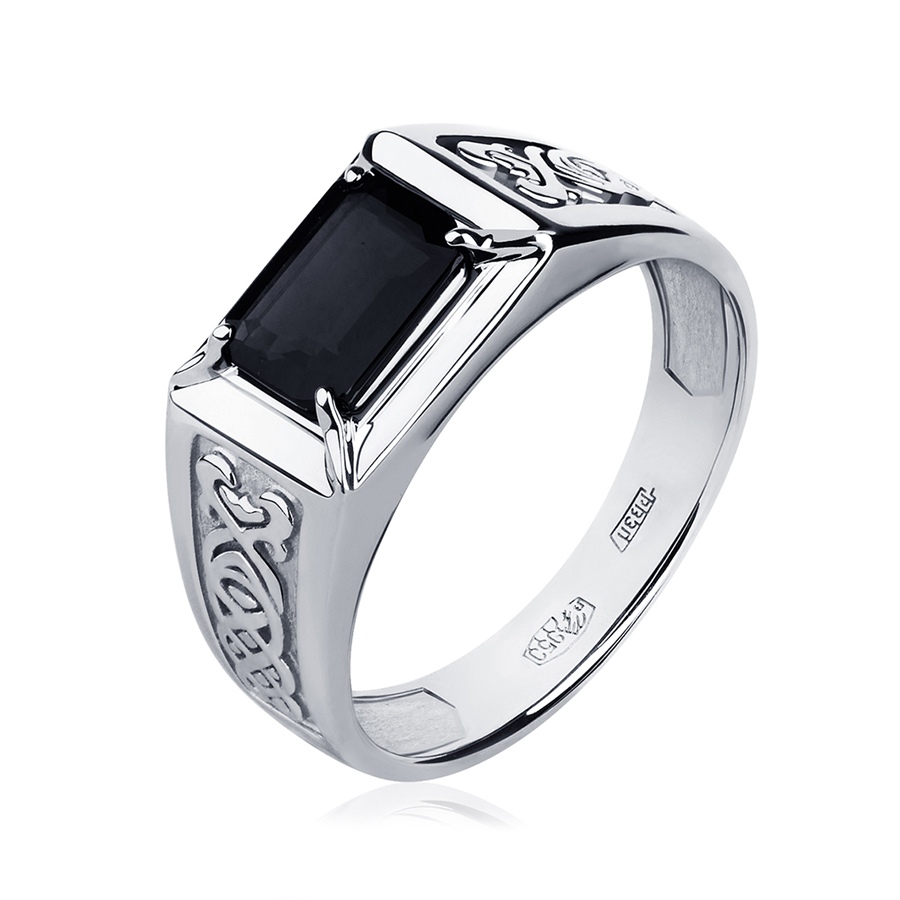 Кольцо Platinum Lab. - Платина 950, Оникс (арт. ПК-070-01)